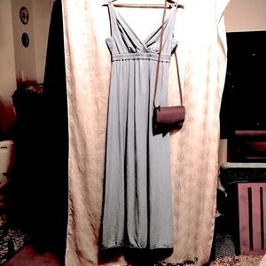 Anthropologie Blue Maxi Dress with Flowing Silhouette and Comfortable Fit